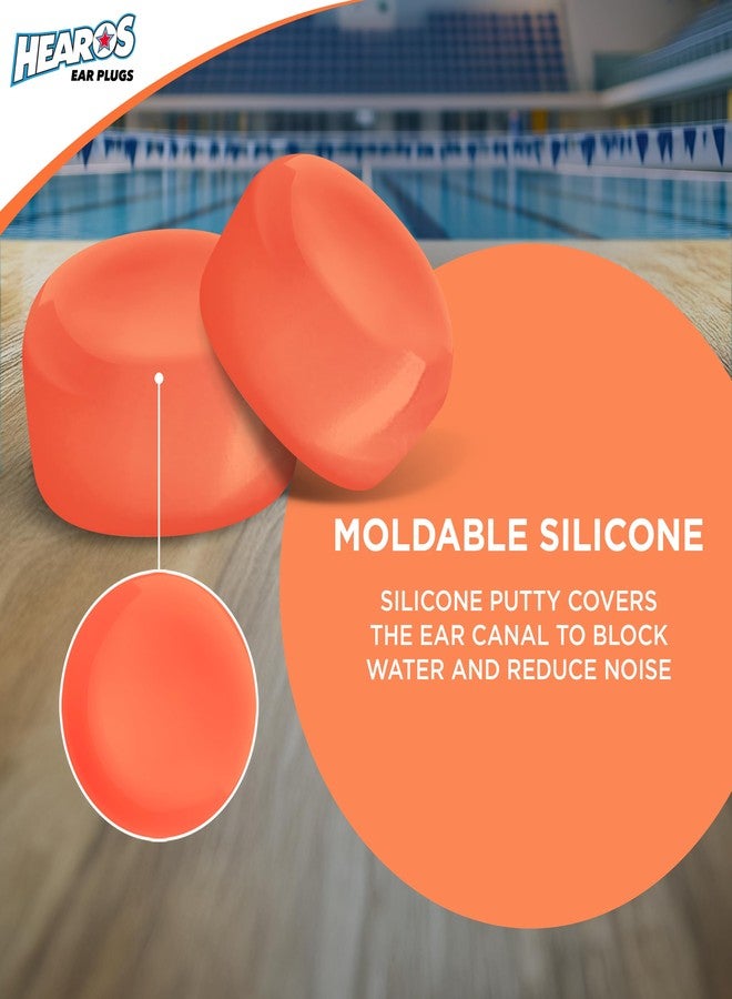 HEAROS Reusable Kids Ear Plugs for Swimming - Floating Silicone Putty, One Size Fits All Mouldable for Ultimate Comfort, Waterproof to Prevent Swimmers Ear, 6 Pairs with Case NRR 22 Hearing Protection - Image 2